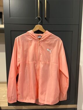 Puma Coral Pink Hooded Zip Jacket